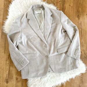 NWOT Aritzia Babaton Beige Wool Blend Blazer | Size L